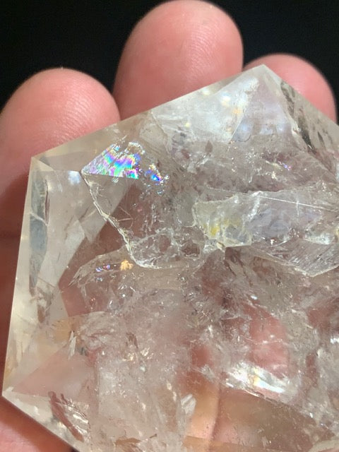 Sceau de Salomon en Cristal de Roche (Quartz) - 68 x 58 x 27 mm/ 145 gr. - Qualité AA
