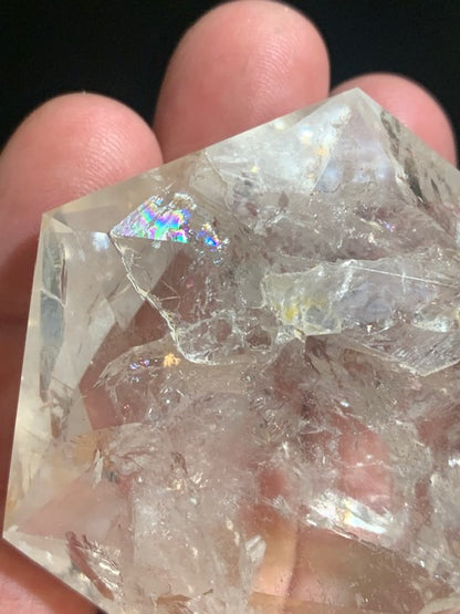 Sceau de Salomon en Cristal de Roche (Quartz) - 68 x 58 x 27 mm/ 145 gr. - Qualité AA