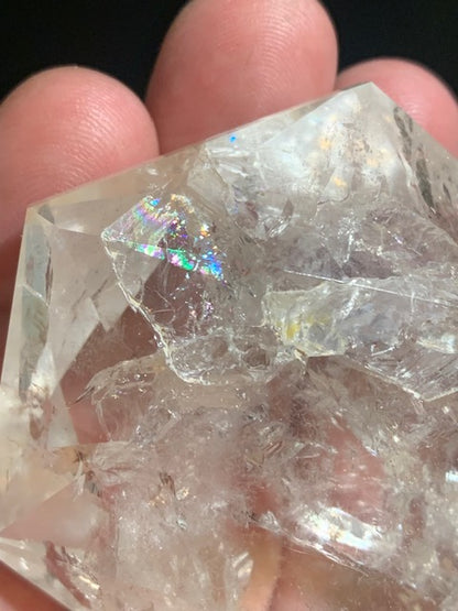 Sceau de Salomon en Cristal de Roche (Quartz) - 68 x 58 x 27 mm/ 145 gr. - Qualité AA