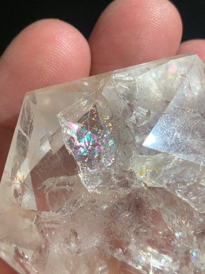 Sceau de Salomon en Cristal de Roche (Quartz) - 68 x 58 x 27 mm/ 145 gr. - Qualité AA