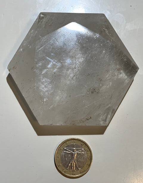 Sceau de Salomon en Cristal de Roche (Quartz) - 80 x 69 x 18 mm/ 152,2 gr. - Qualité AA