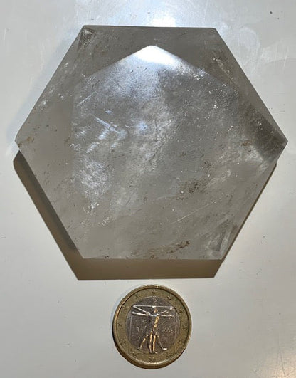 Sceau de Salomon en Cristal de Roche (Quartz) - 80 x 69 x 18 mm/ 152,2 gr. - Qualité AA