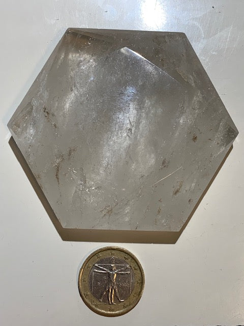 Sceau de Salomon en Cristal de Roche (Quartz) - 80 x 69 x 18 mm/ 152,2 gr. - Qualité AA