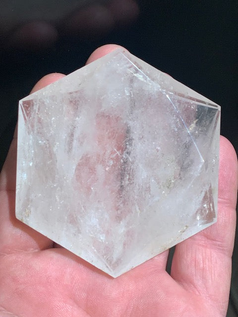 Sceau de Salomon en Cristal de Roche (Quartz) - 80 x 69 x 18 mm/ 152,2 gr. - Qualité AA