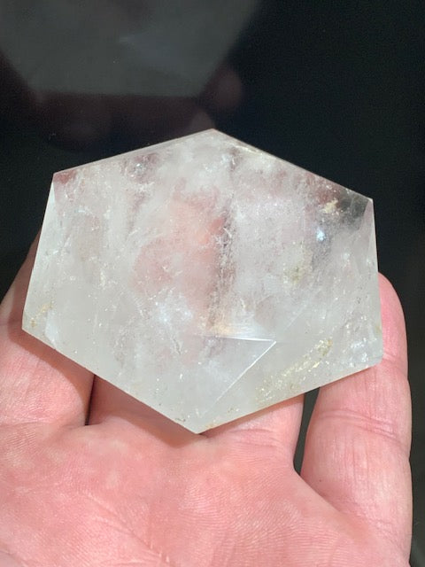Sceau de Salomon en Cristal de Roche (Quartz) - 80 x 69 x 18 mm/ 152,2 gr. - Qualité AA