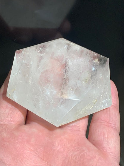 Sceau de Salomon en Cristal de Roche (Quartz) - 80 x 69 x 18 mm/ 152,2 gr. - Qualité AA