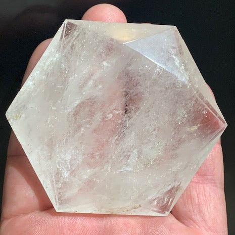 Sceau de Salomon en Cristal de Roche (Quartz) - 80 x 69 x 18 mm/ 152,2 gr. - Qualité AA