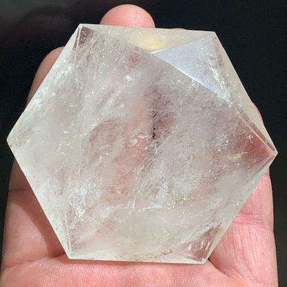 Sceau de Salomon en Cristal de Roche (Quartz) - 80 x 69 x 18 mm/ 152,2 gr. - Qualité AA