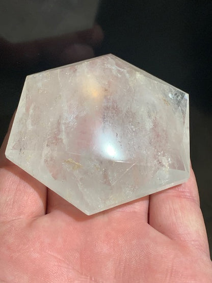 Sceau de Salomon en Cristal de Roche (Quartz) - 80 x 69 x 18 mm/ 152,2 gr. - Qualité AA