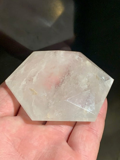 Sceau de Salomon en Cristal de Roche (Quartz) - 80 x 69 x 18 mm/ 152,2 gr. - Qualité AA