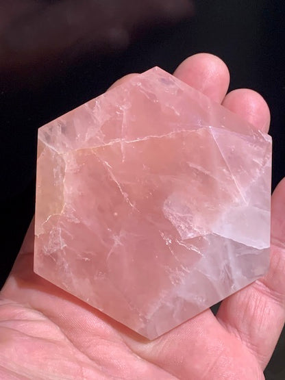Sceau de Salomon en Quartz rose - 85 x 73 x 18 mm/ 177,8 gr. - Qualité AA