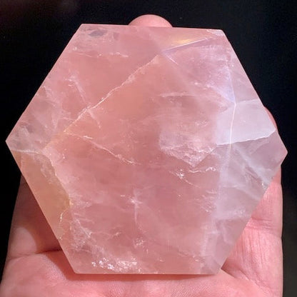Sceau de Salomon en Quartz rose - 85 x 73 x 18 mm/ 177,8 gr. - Qualité AA