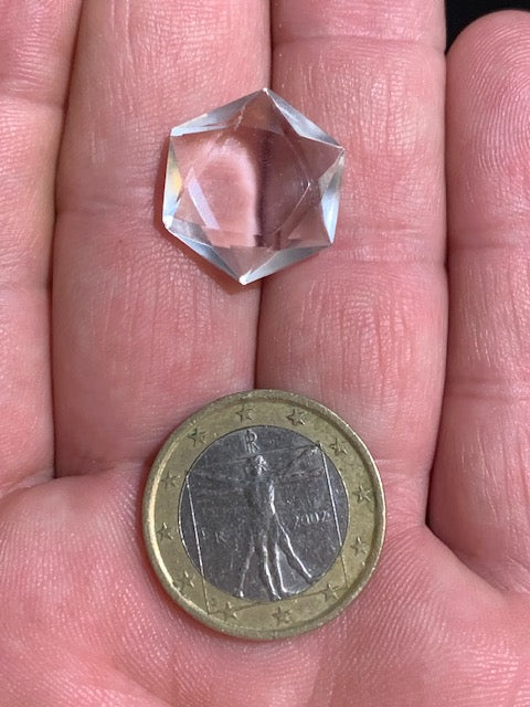 Seal of Solomon in Rock Crystal (Quartz) - 17 x 24 x 6 mm/ 2.5 gr.
