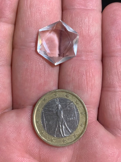 Seal of Solomon in Rock Crystal (Quartz) - 17 x 24 x 6 mm/ 2.5 gr.