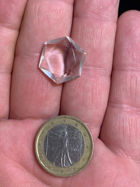 Seal of Solomon in Rock Crystal (Quartz) - 17 x 24 x 6 mm/ 2.5 gr.