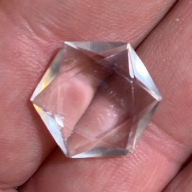Seal of Solomon in Rock Crystal (Quartz) - 17 x 24 x 6 mm/ 2.5 gr.