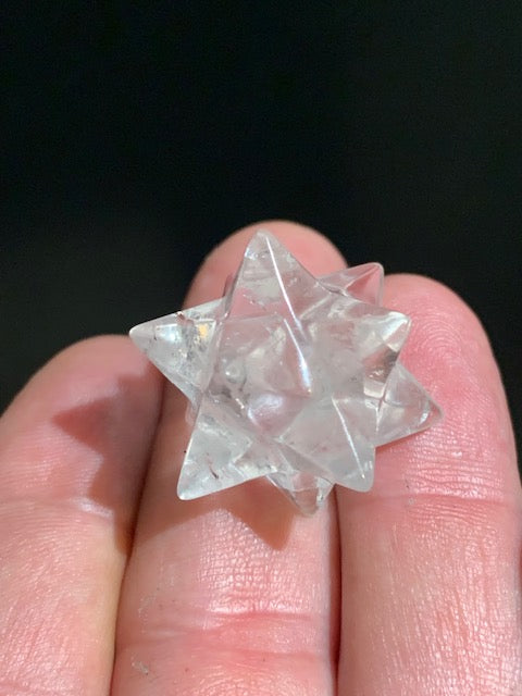 Star of Sirius (12 branches) in rock crystal (quartz). Ø 29 mm diameter - 12.2 gr.