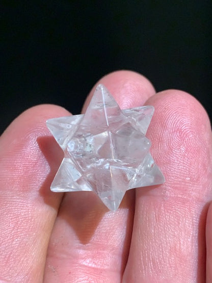 Star of Sirius (12 branches) in rock crystal (quartz). Ø 29 mm diameter - 12.2 gr.
