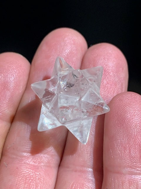 Star of Sirius (12 branches) in rock crystal (quartz). Ø 29 mm diameter - 12.2 gr.