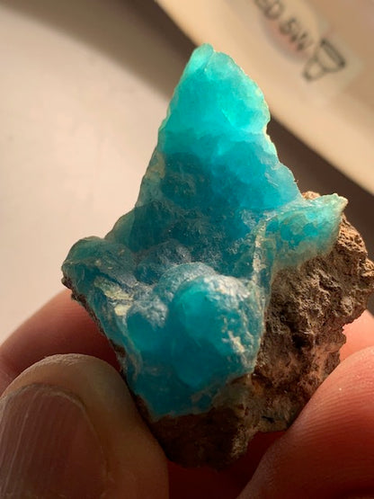 Hémimorphite, spécimen brut et naturel, collection ancienne - 46 mm x 35 x 29 - 27,2 gr.