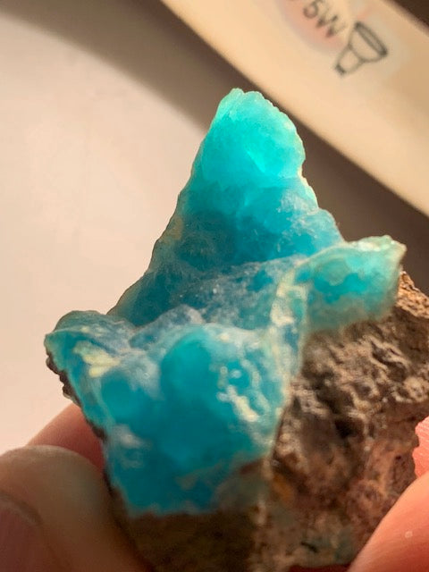 Hémimorphite, spécimen brut et naturel, collection ancienne - 46 mm x 35 x 29 - 27,2 gr.