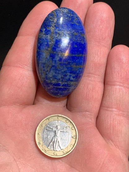 Lapis lazuli, galet/ pierre plate de 51 x 30 x 20 mm - 47,1 gr. - Qualité AA à AAA