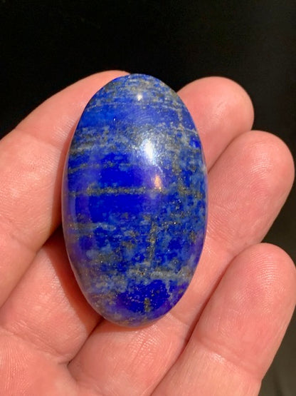 Lapis lazuli, galet/ pierre plate de 51 x 30 x 20 mm - 47,1 gr. - Qualité AA à AAA