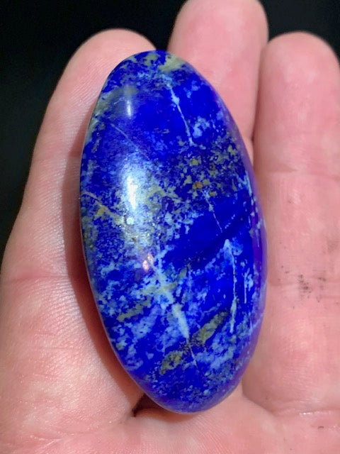 Lapis lazuli, galet/ pierre plate de 57 x 37 x 17 mm - 48 gr. - Qualité AA à AAA