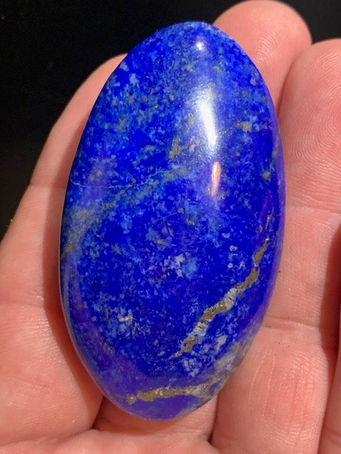 Lapis lazuli, galet/ pierre plate de 62 x 34 x 20 mm - 57,8 gr. - Qualité AA à AAA