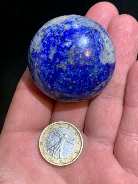 Lapis lazuli, galet/ pierre plate de 46 x 45 x 25 mm - 79 gr. - Qualité AA à AAA