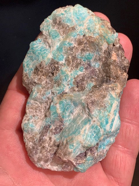 Amazonite, spécimen brut - ± 90 x 55 x 36 mm - 140 gr.