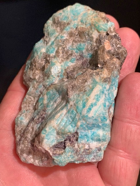 Amazonite, spécimen brut - ± 90 x 55 x 36 mm - 140 gr.