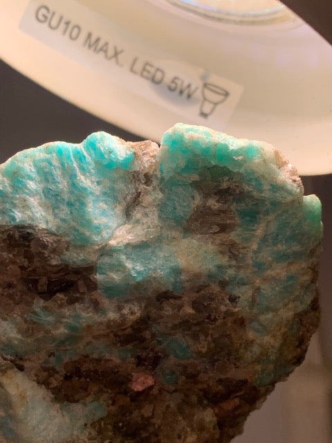 Amazonite, spécimen brut - ± 90 x 55 x 36 mm - 140 gr.
