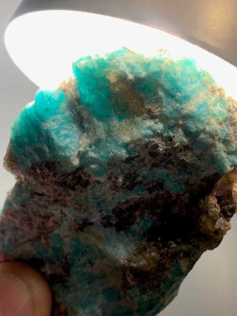 Amazonite, spécimen brut - ± 90 x 55 x 36 mm - 140 gr.