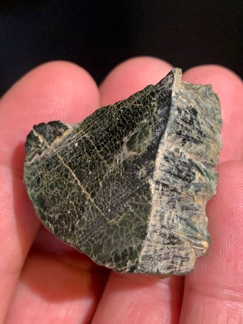 Séraphinite, spécimen brut - 37 x 35 x 24 - 40,8 gr. - Collection ancienne