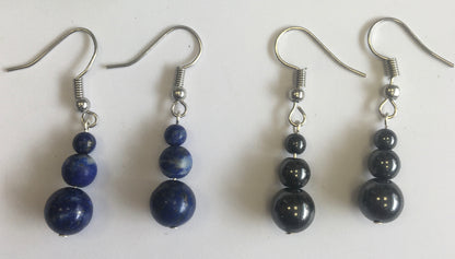 Boucles d'oreilles, collection 'Totem', concept 'Zen Curiosity', qualité AA à AAA. Vendu en finition Argent, laiton ton Argent ou doré + options pour des choix de montures, parfait !