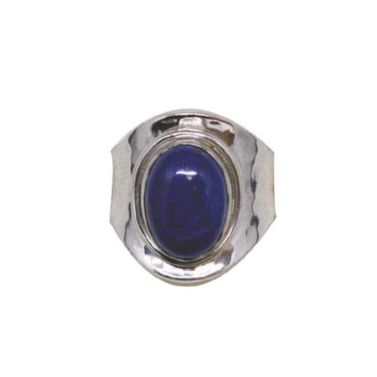 Bague en lapis lazuli, faîte en Argent 0.925, taille réglable ! Superbe pierre au bleu pharaon !