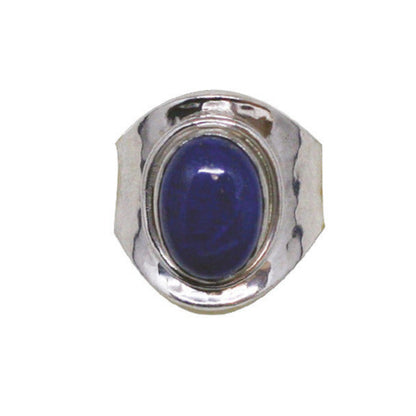 Bague en lapis lazuli, faîte en Argent 0.925, taille réglable ! Superbe pierre au bleu pharaon !