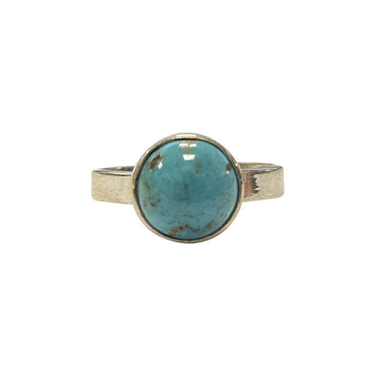 Bague en turquoise, cabochon sertis sur anneau en Argent ! Taille disponible de 52, 54 et 56 Fr.
