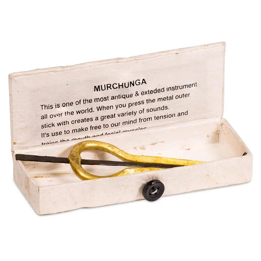 Guimbarde Murchunga du Népal de 10,5/11 cm. Se pose sur les dents et produit un son puissant !