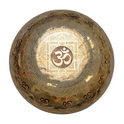 Bol chantant 50 cm – 10,5 kg avec gravures des chakras et de la Fleur de Vie - Vendu avec maillet XL de 70 cm