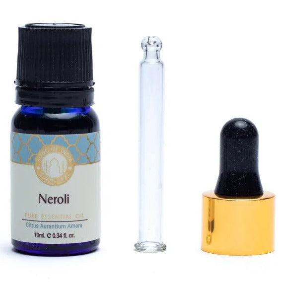 Huile essentielle pure de Neroli, flacon avec pipette en verre - De la marque Song of India