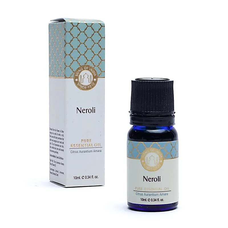 Huile essentielle pure de Neroli, flacon avec pipette en verre - De la marque Song of India