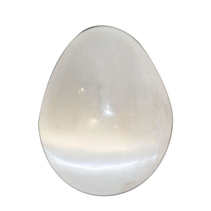 Oeuf en selenite - 2 tailles au choix : 50/60 ou 60/70 mm
