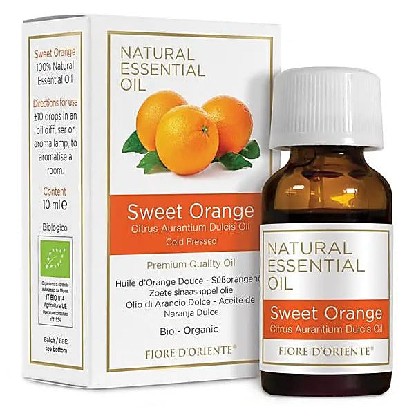 Huile essentielle d’Orange douce 100 % naturelle – Fiore d’Oriente, élaborée selon les principes de la médecine holistique.