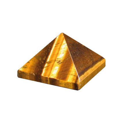 Pyramide en Œil de tigre de 3x3 centimètres, une iridescence mythique ! Magnifiques effets, parfait pour la lithothérapie, collection, exposition...!