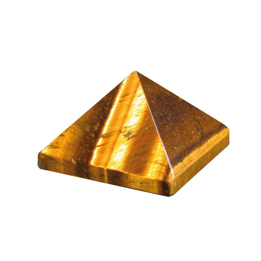 Pyramide en Œil de tigre de 3x3 centimètres, une iridescence mythique ! Magnifiques effets, parfait pour la lithothérapie, collection, exposition...!