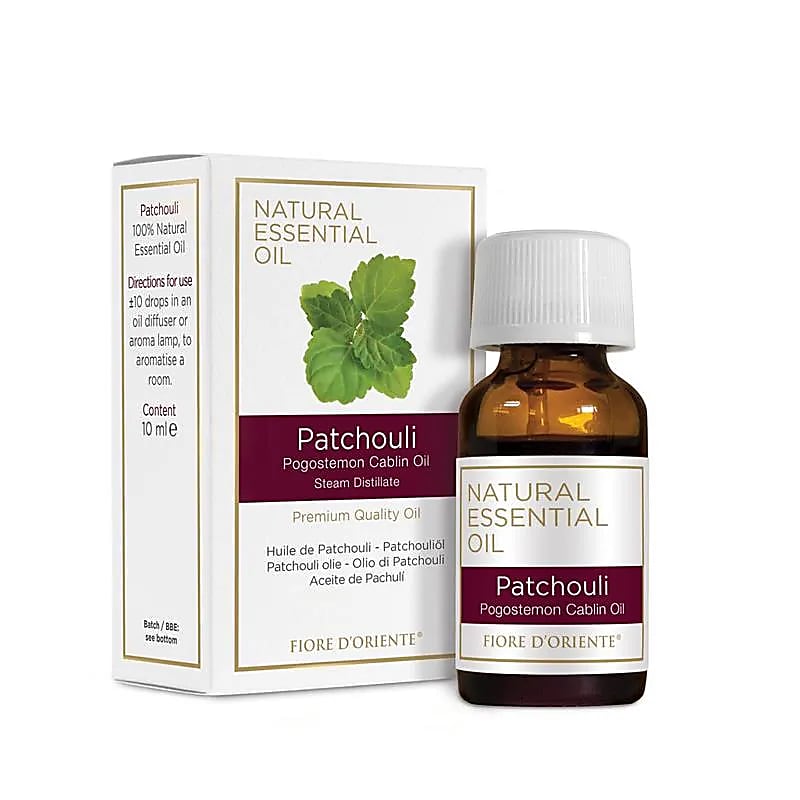 Huile essentielle Patchouli – Fiore d’Oriente, élaborée selon les principes de la médecine holistique.