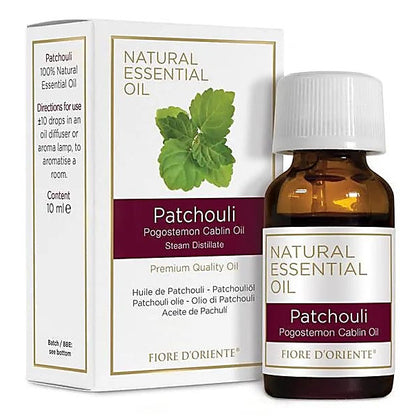 Huile essentielle Patchouli – Fiore d’Oriente, élaborée selon les principes de la médecine holistique.