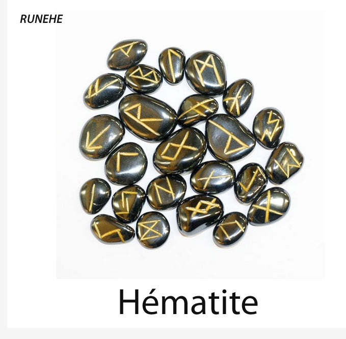Sélection de runes en pierres, 5 kits au choix de 25 pièces gravées (2 à 3 cm). Finition soignée et très belle qualité !